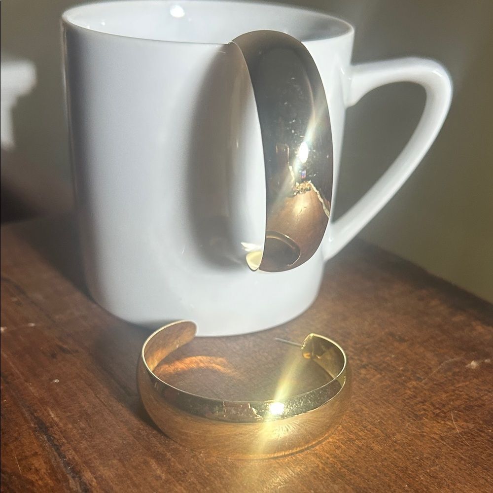 Chunky Gold Hoop Earrings Vintage Y2K Boho Geometric Minimalist Gold Tone